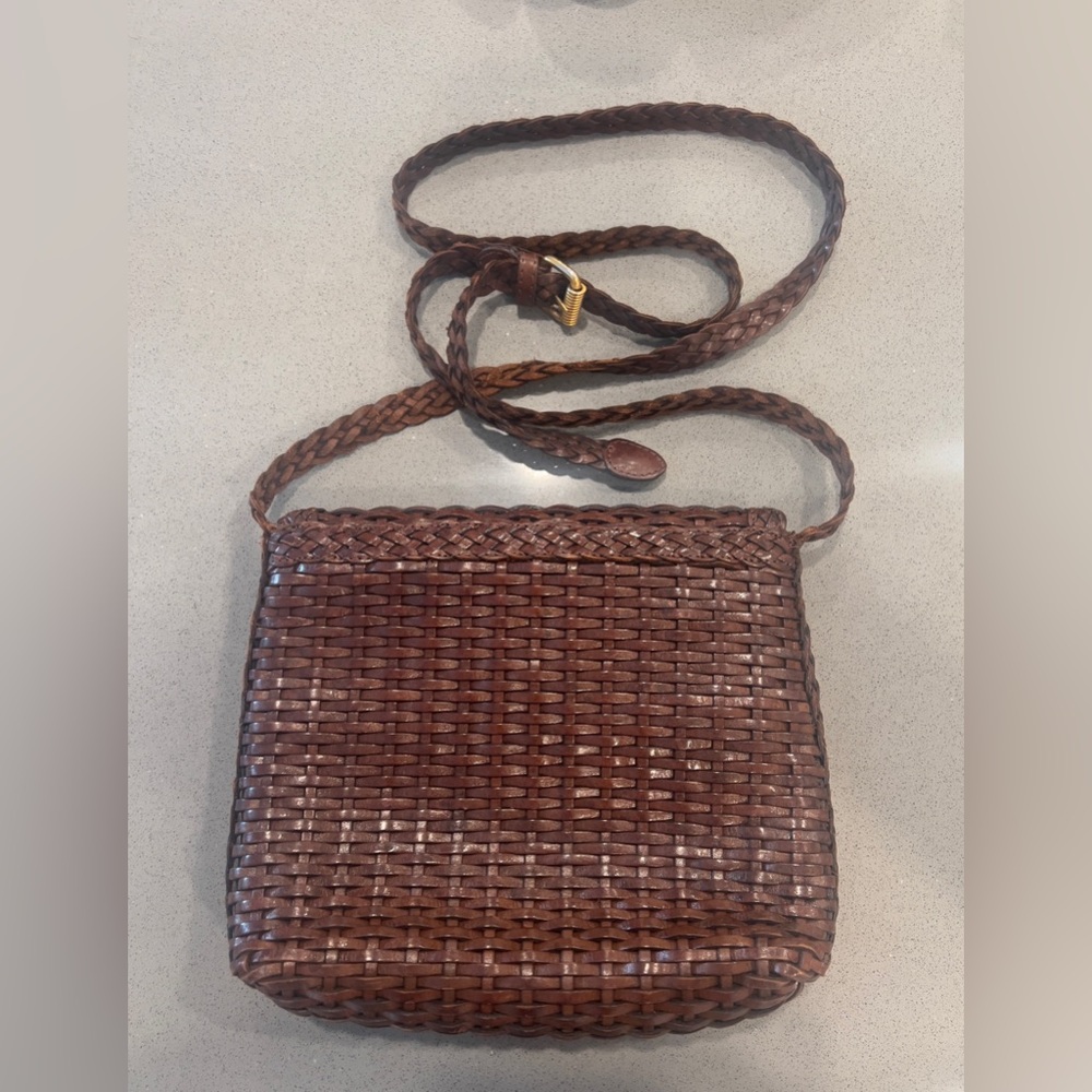 CEN- Woven Crossbody Bag in Brown - Picture 2 of 6